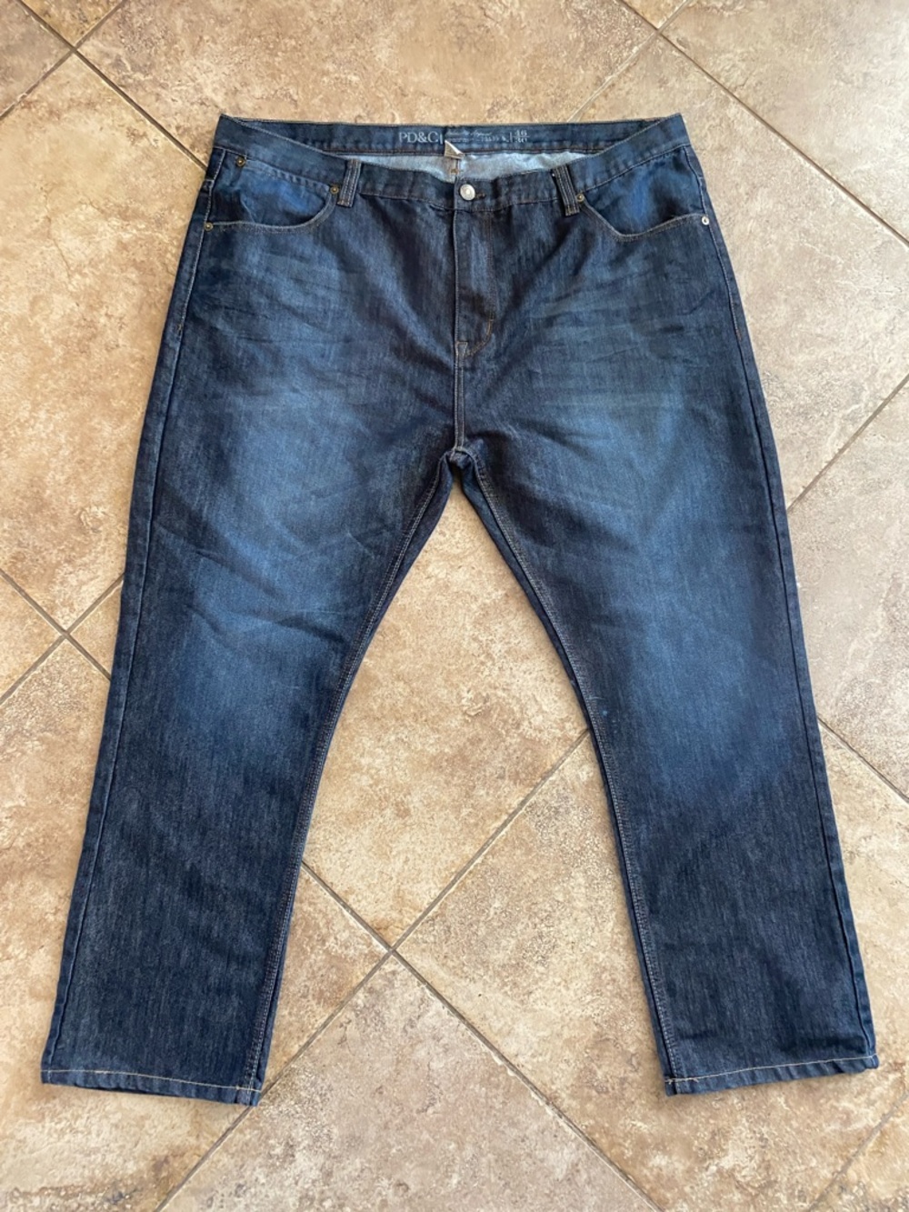 Men's PD&C Denim Jeans Dark Blue Wash 46x30 Straight Leg Excellent condition